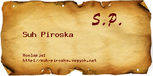 Suh Piroska névjegykártya