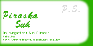 piroska suh business card